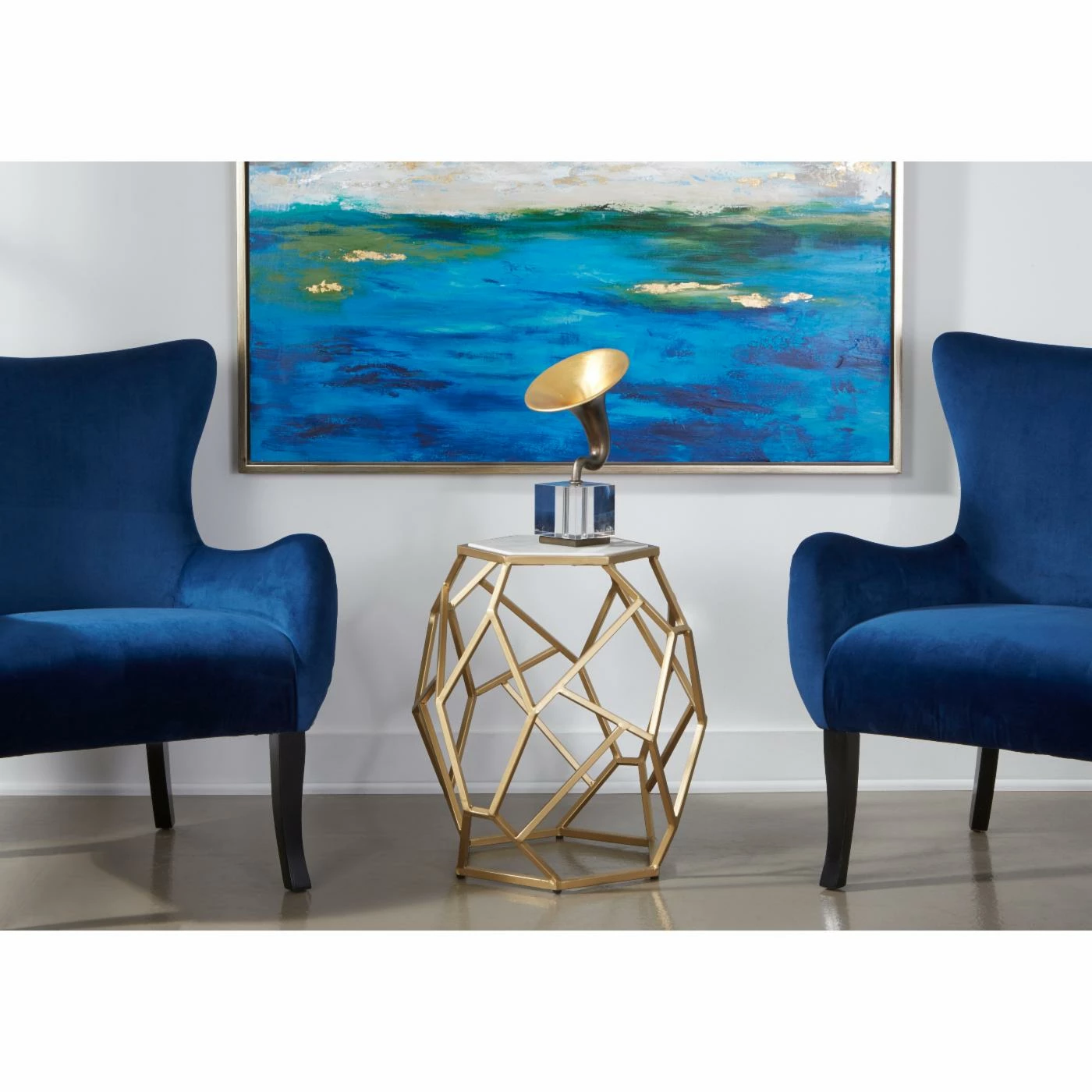 Outlet π Other Shapes - End Tables & Side Tables Coast To Coast Contemporary Glam Hexagon Accent End Table β€οΈ - Image 5