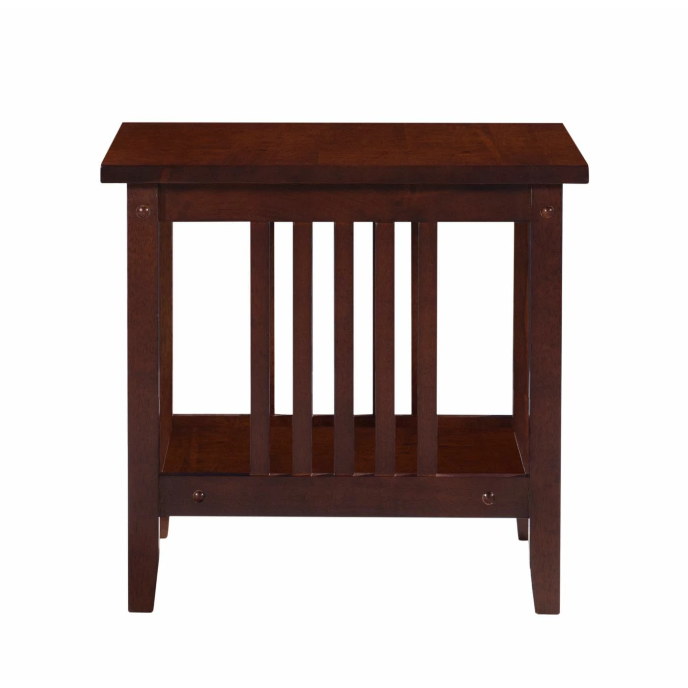 Flash Sale π Square End Tables & Side Tables Linon Finn Square End Table With Shelf - Espresso π - Image 5