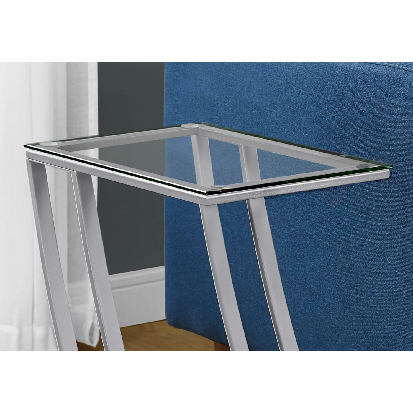 Best reviews of π Rectangle End Tables & Side Tables Monarch Specialties Rectangular Glass Top Chairside End Table β - Image 5