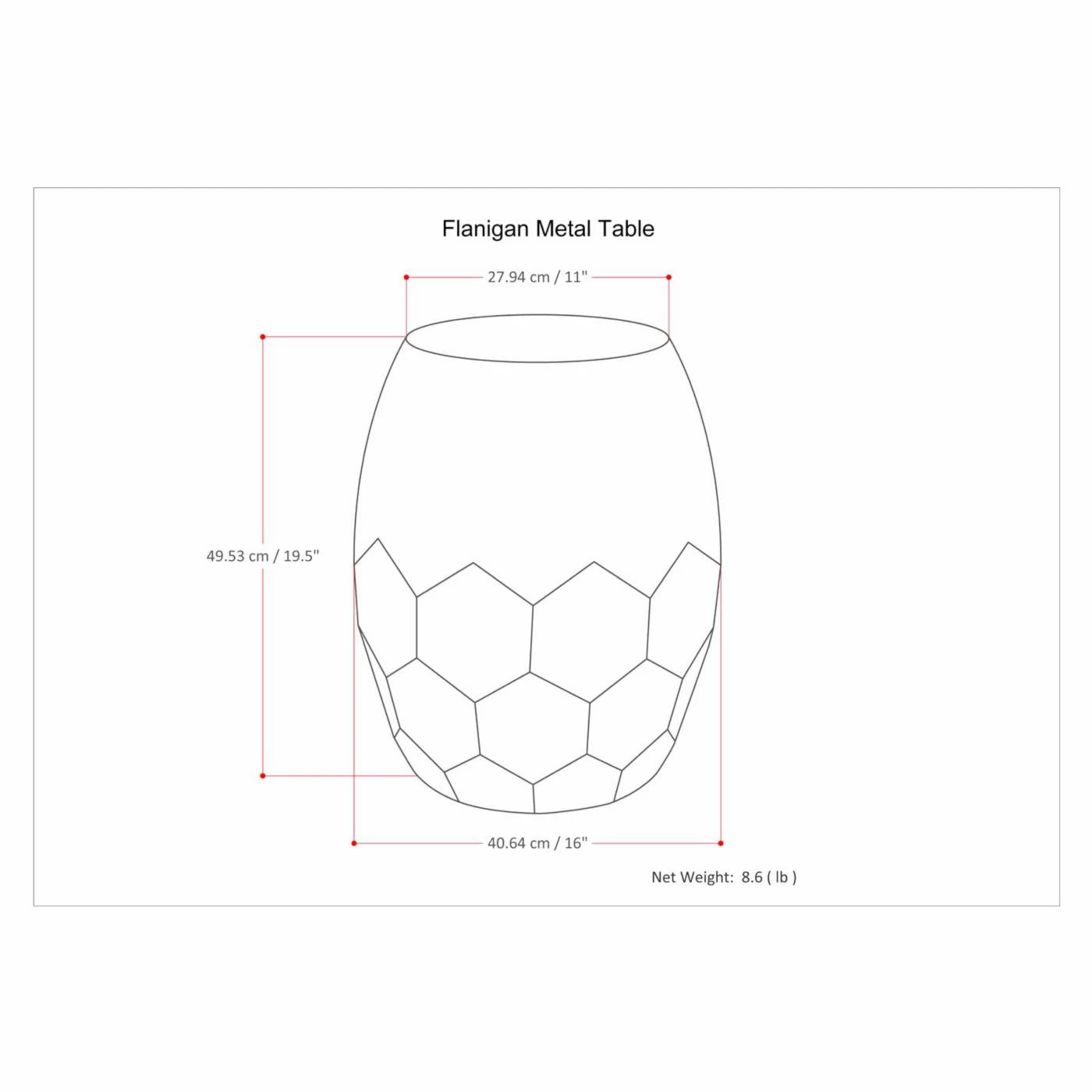Promo π Brooklyn & Max Round End Tables & Side Tables Brooklyn + Max Korry Metal Accent Drum Side Table π - Image 5