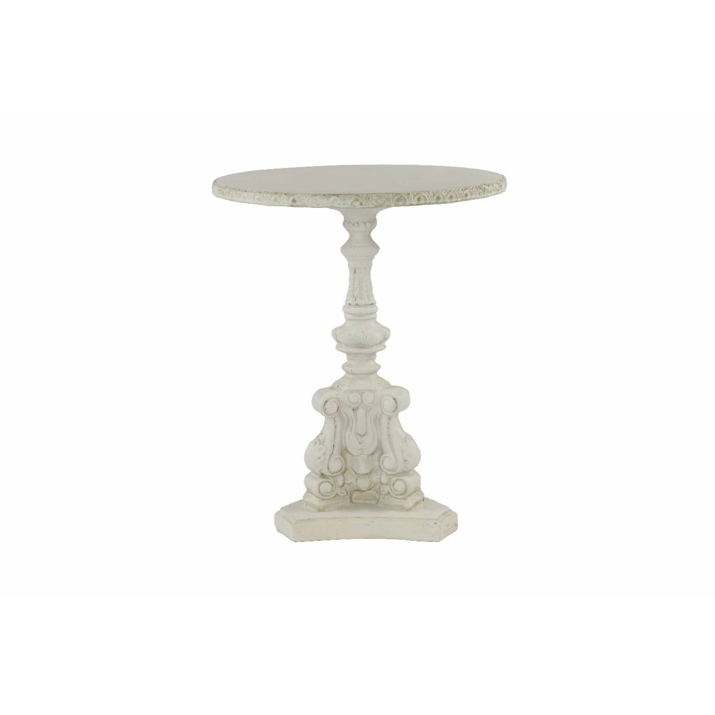Budget π Round End Tables & Side Tables DecMode Fiberglass Farmhouse Accent Table π - Image 5