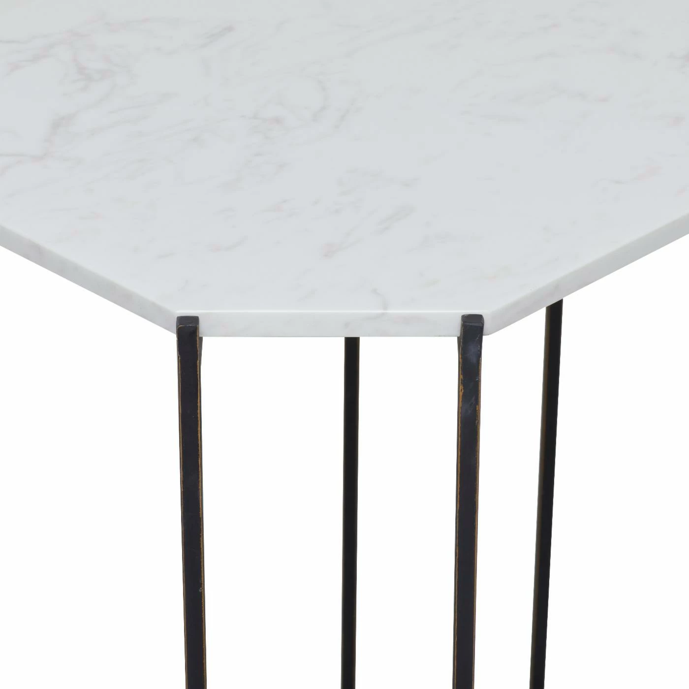 New ✨ Rectangle End Tables & Side Tables DecMode Contemporary Octagon Marble Stone White Tabletop Accent Table ⌛ - Image 5