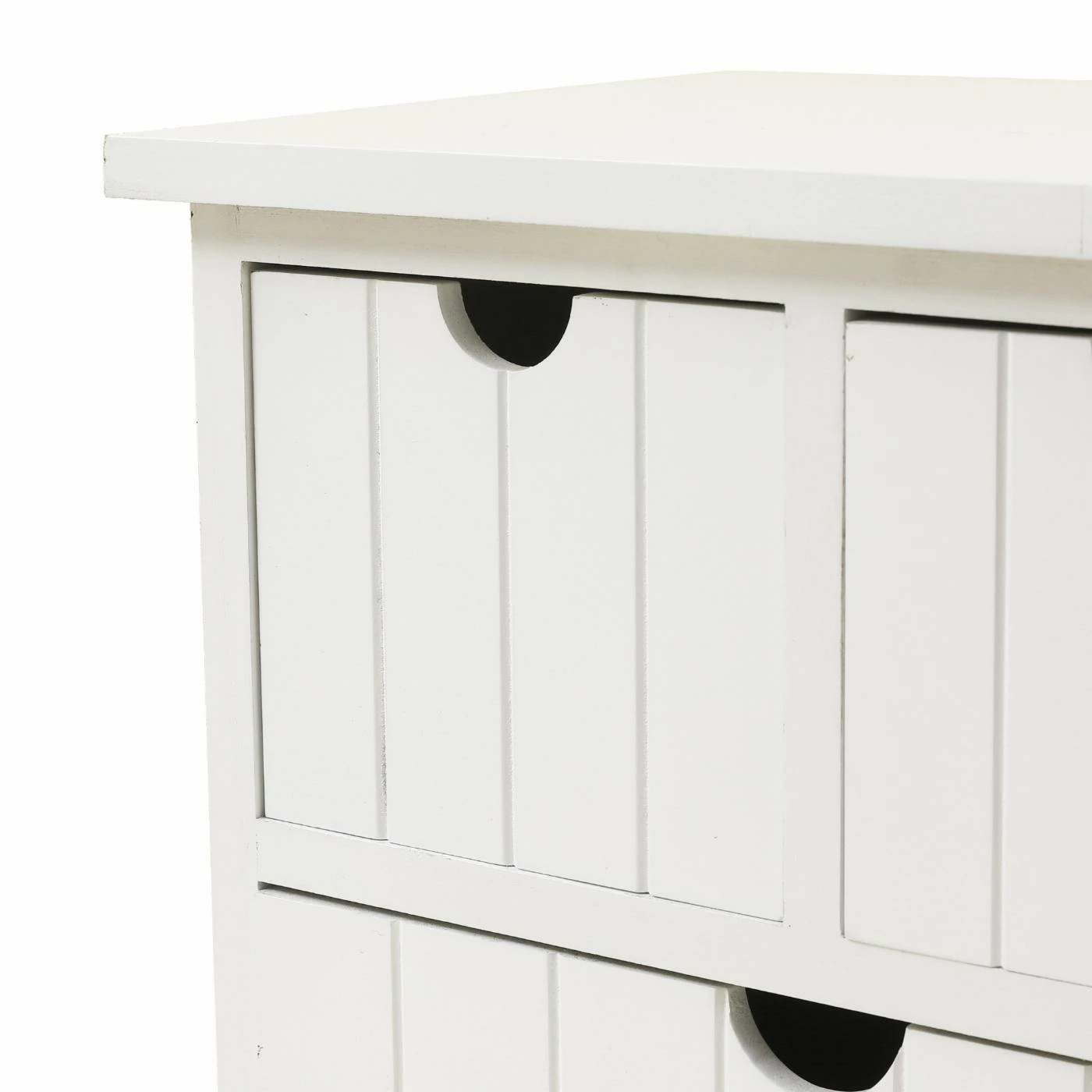 Best deal π Rectangle End Tables & Side Tables LuxenHome White Beadboard Wood 4-Drawer End Table π - Image 5